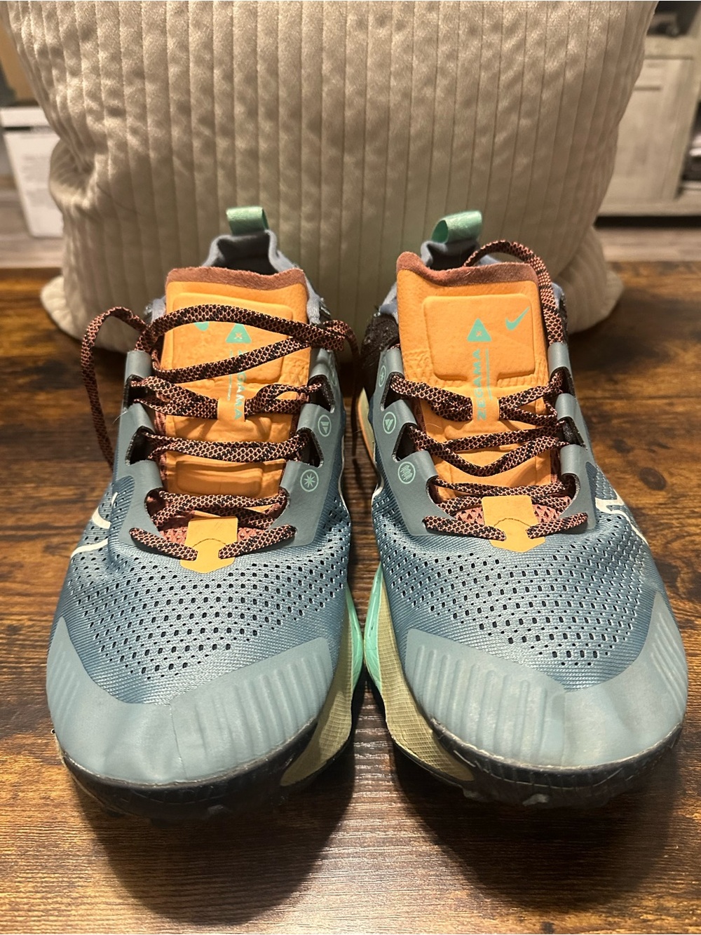Nike Kids' Teal and Orange Trail Running Shoes